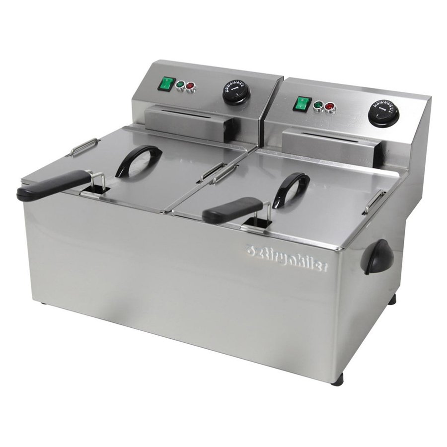 Fritöz Elektrikli 2×8 Litre, 3+3 kW